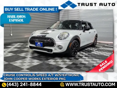 White 2016 MINI Hardtop 4 Door Cooper S Hatchback w/John Works Exterior Pkg for sale in Sykesville, MD