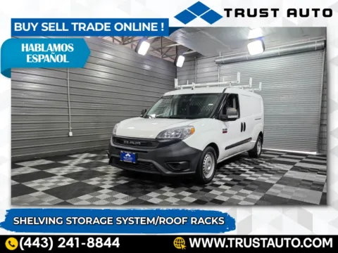 White 2020 Ram ProMaster City Cargo Tradesman Minivan/Van w/Roof Racks for sale in Sykesville, MD