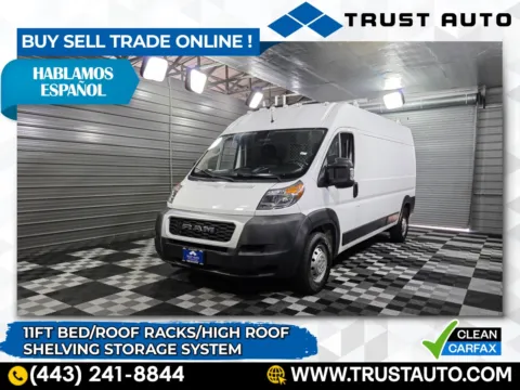 White 2021 Ram ProMaster 2500 Cargo 159''WB High Roof Minivan/Van for sale in Sykesville, MD