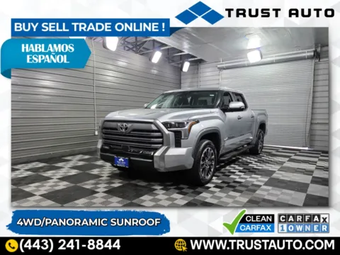 Silver 2023 Toyota Tundra Limited CrewMax Pickup Truck for sale in Sykesville, MD