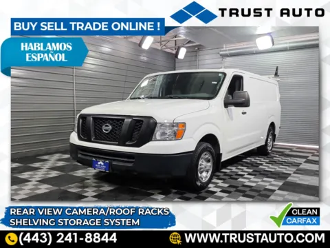 White 2020 Nissan NV 1500 Cargo SV Standard Roof Minivan/Van w/Shelving Storage System for sale in Sykesville, MD