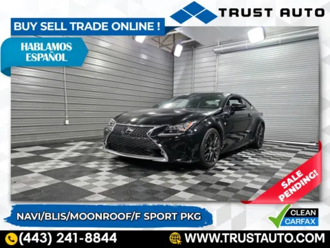 Black 2017 Lexus RC 350 Coupe w/F Sport Pkg for sale in Sykesville, MD