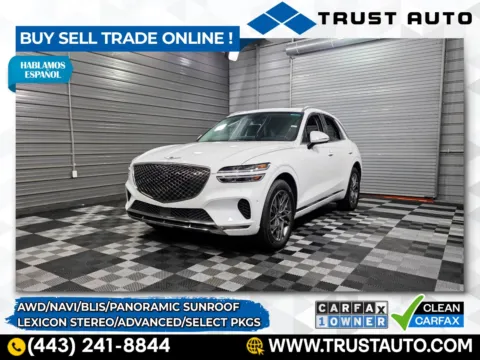 White 2023 Genesis GV70 2.5T AWD Luxury SUV w/Advanced/Select Pkgs for sale in Sykesville, MD