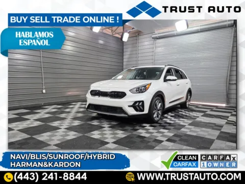 White 2022 Kia Niro Touring SE Hybrid SUV for sale in Sykesville, MD
