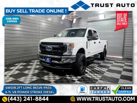 White 2020 Ford Super Duty F-250 XL 4WD Crew Cab 8FT Long Bed Power Stroke Diesel Pickup Truck for sale in Sykesville, MD