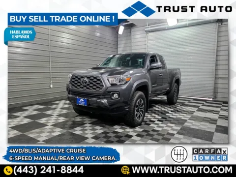 Gray 2020 Toyota Tacoma TRD Sport 4WD Access Cab 6-Speed Manual Pickup Truck for sale in Sykesville, MD