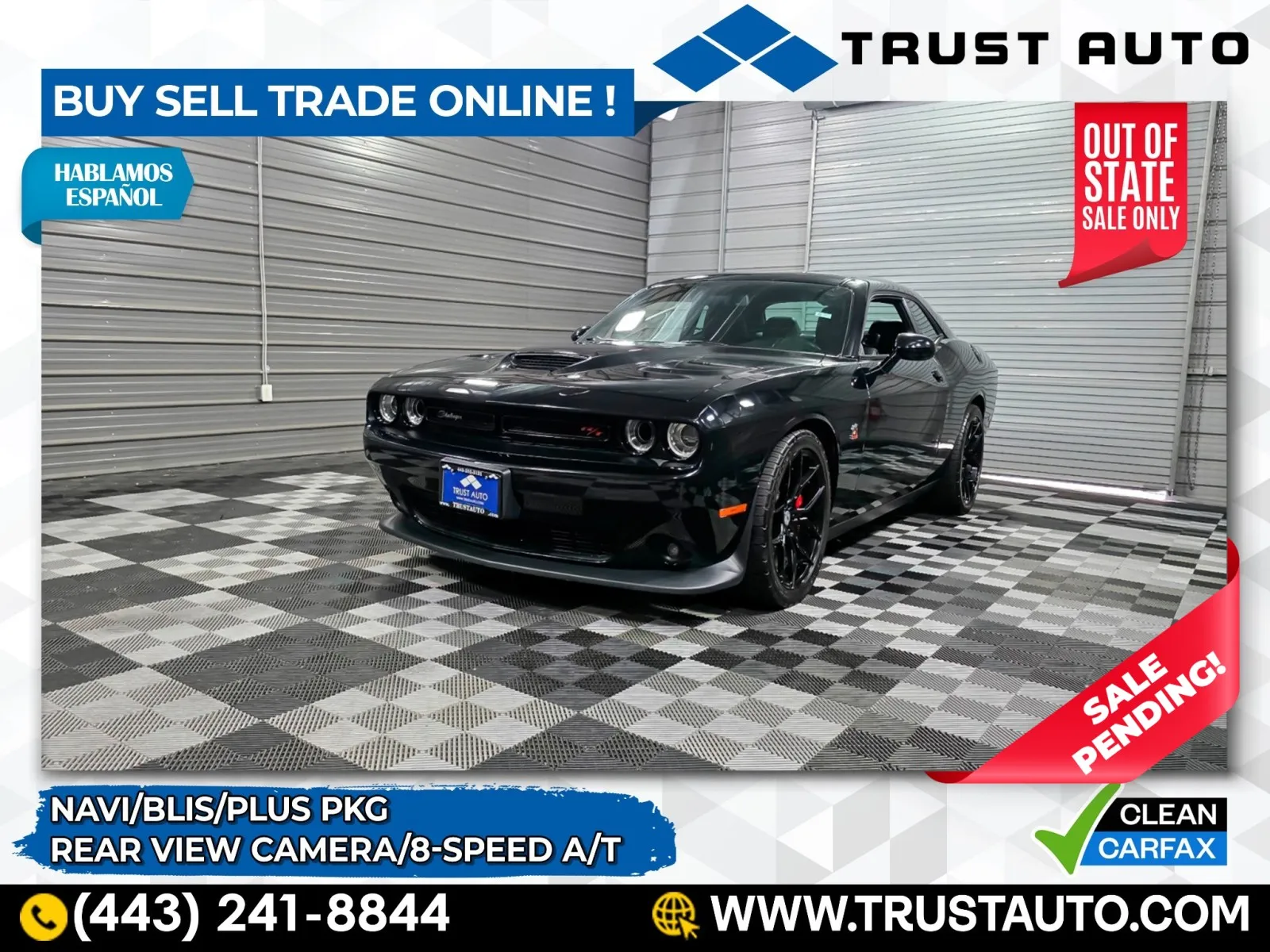 2019 Dodge Challenger R/T Scat Pack Luxury Sport Coupe w/Plus Pkg