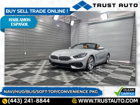 Silver 2019 BMW Z4 sDrive30i Soft-Top Convertible for sale in Sykesville, MD