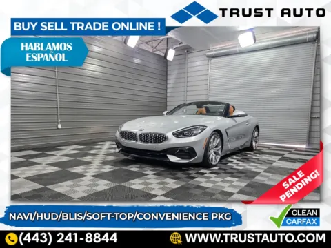 Silver 2019 BMW Z4 sDrive30i Soft-Top Convertible for sale in Sykesville, MD