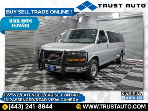 Silver 2023 GMC Savana 35000 15-Passenger LS Extended 155''WB Cargo Minivan/Van for sale in Sykesville, MD
