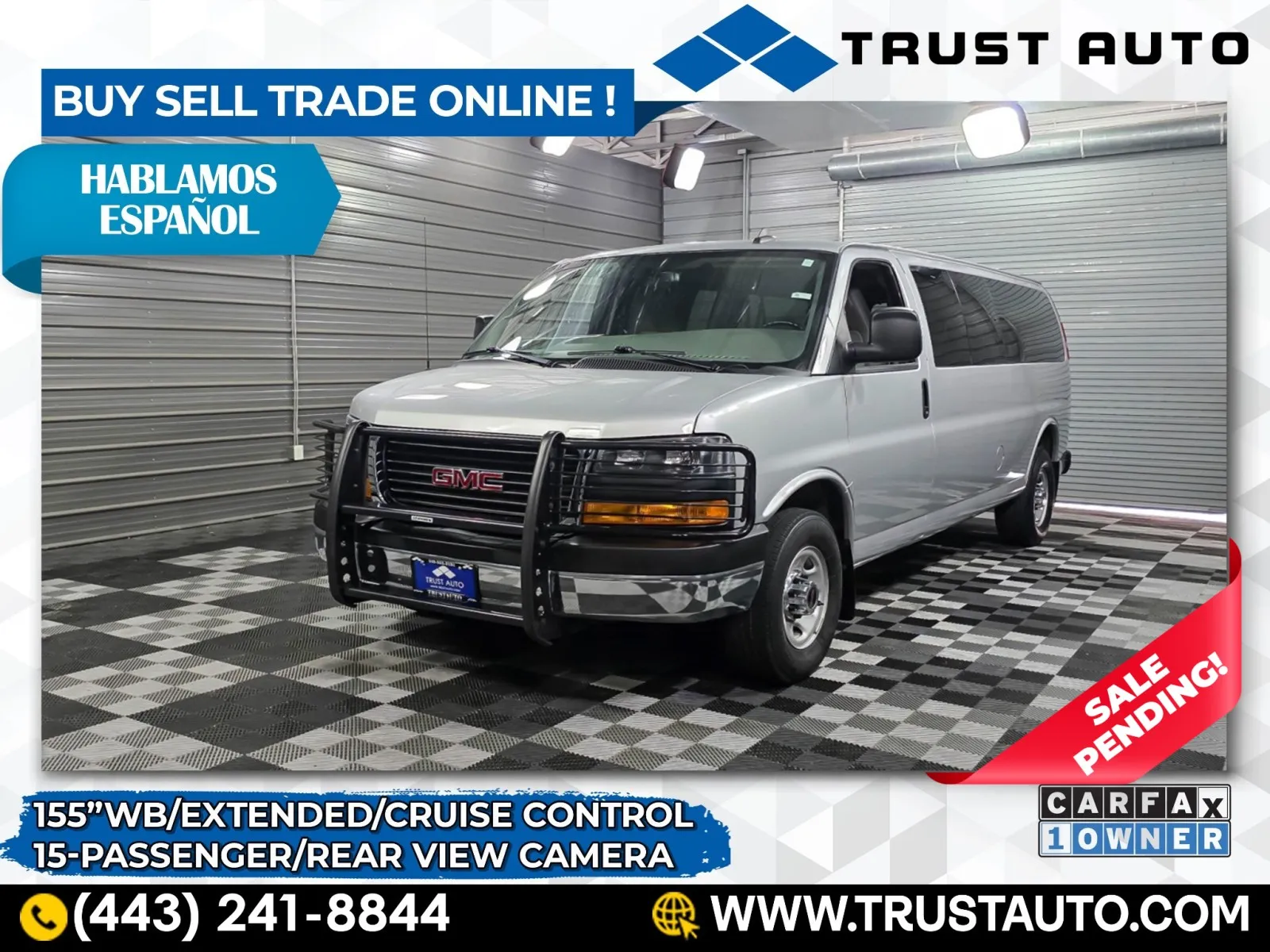 Used 2023 GMC Savana 35000 15-Passenger LS Extended 155''WB Cargo - Main Image