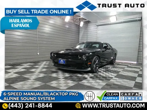 Black 2023 Dodge Challenger R/T 6-Speed Manual Coupe for sale in Sykesville, MD