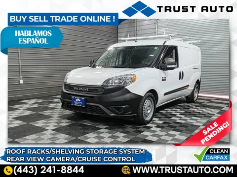 White 2020 Ram ProMaster City Cargo Tradesman Minivan/Van w/Shelving Storage System for sale in Sykesville, MD