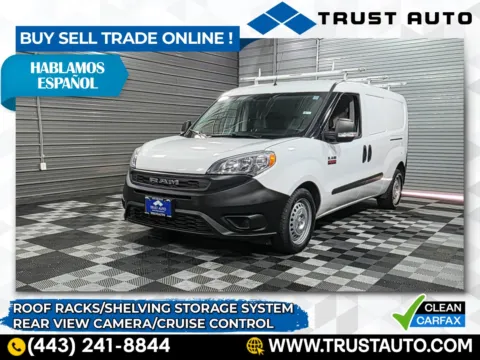 White 2020 Ram ProMaster City Cargo Tradesman Minivan/Van w/Shelving Storage System for sale in Sykesville, MD