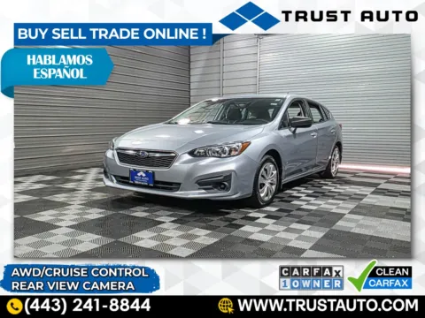 Silver 2017 Subaru Impreza AWD Hatchback for sale in Sykesville, MD