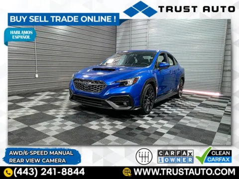 Blue 2022 Subaru WRX Premium AWD 6-Speed Manual Sedan for sale in Sykesville, MD
