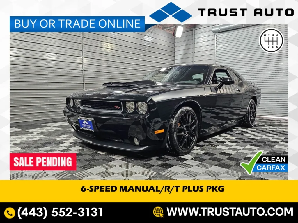 2013 Dodge Challenger R/T Plus 6-Speed Manual Coupe for sale in Sykesville, MD