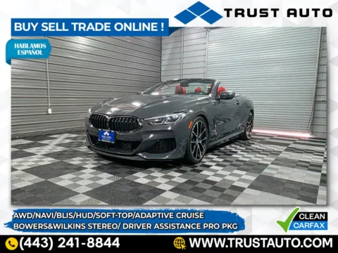 Gray 2019 BMW 8 Series M850i xDrive AWD Soft-Top Luxury Convertible w/Driver Assistance Pro Pkg for sale in Sykesville, MD