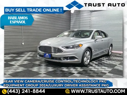 Silver 2018 Ford Fusion SE Sedan w/Equipment Group 202A/Luxury Driver Assistance Pkg for sale in Sykesville, MD