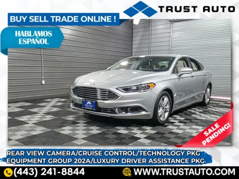 Silver 2018 Ford Fusion SE Sedan w/Equipment Group 202A/Luxury Driver Assistance Pkg for sale in Sykesville, MD