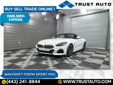 White 2022 BMW Z4 sDrive30i Soft-Top Convertible w/M Sport Pkg for sale in Sykesville, MD
