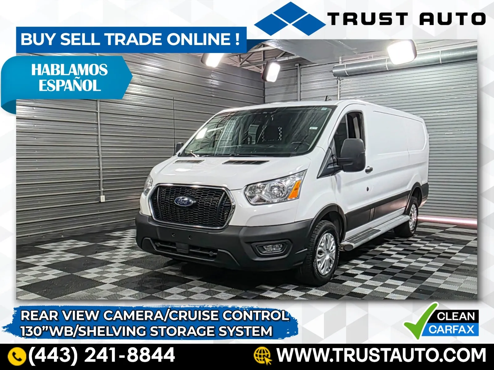 2022 Ford Transit T-250 Cargo 130'' WB Low Roof Minivan/Van w/Shelving Storage System