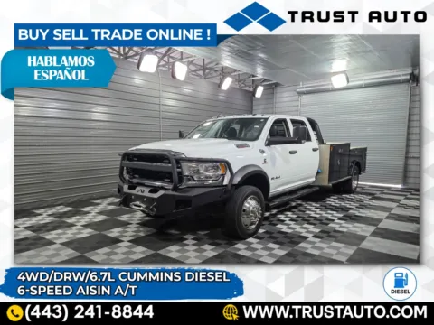 White 2020 Ram 5500 Chassis Tradesman Crew Cab 4WD for sale in Sykesville, MD
