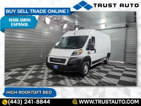 White 2022 Ram ProMaster 2500 Cargo 159''WB High Roof Minivan/Van for sale in Sykesville, MD