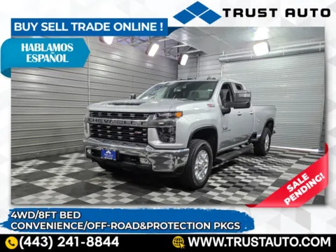 Silver 2022 Chevrolet Silverado 2500HD LT 4WD Double Cab 8FT Long Bed Pickup Truck w/Convenience Pkg for sale in Sykesville, MD