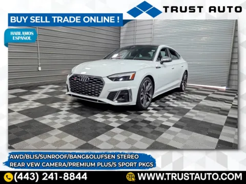 White 2020 Audi S5 Sportback 3.0T quattro Premium Plus AWD Luxury Hatchback w/S Sport Pkg for sale in Sykesville, MD
