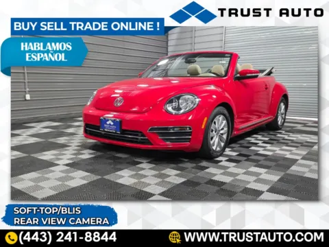 Red 2019 Volkswagen Beetle S Soft-Top Convertible for sale in Sykesville, MD