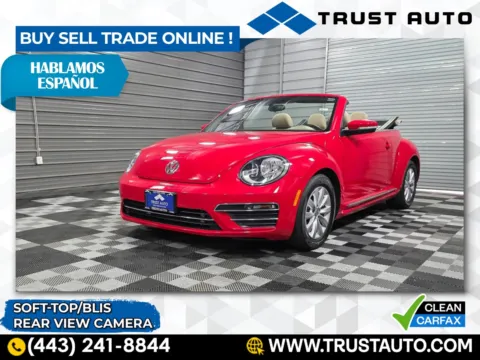 Red 2019 Volkswagen Beetle S Soft-Top Convertible for sale in Sykesville, MD