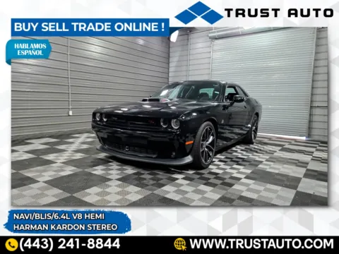 Black 2016 Dodge Challenger 392 Hemi Scat Pack Shaker Sport Coupe for sale in Sykesville, MD