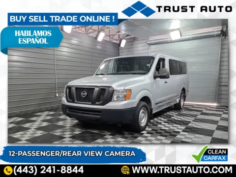 Silver 2018 Nissan NV 12-Passenger NV3500 HD S Low Roof Minivan/Van for sale in Sykesville, MD
