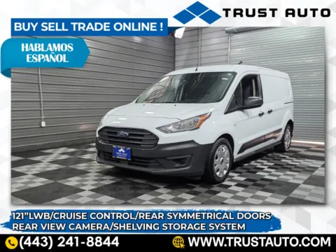 White 2020 Ford Transit Connect XL 121'' LWB Minivan/Van w/Shelving Storage System for sale in Sykesville, MD