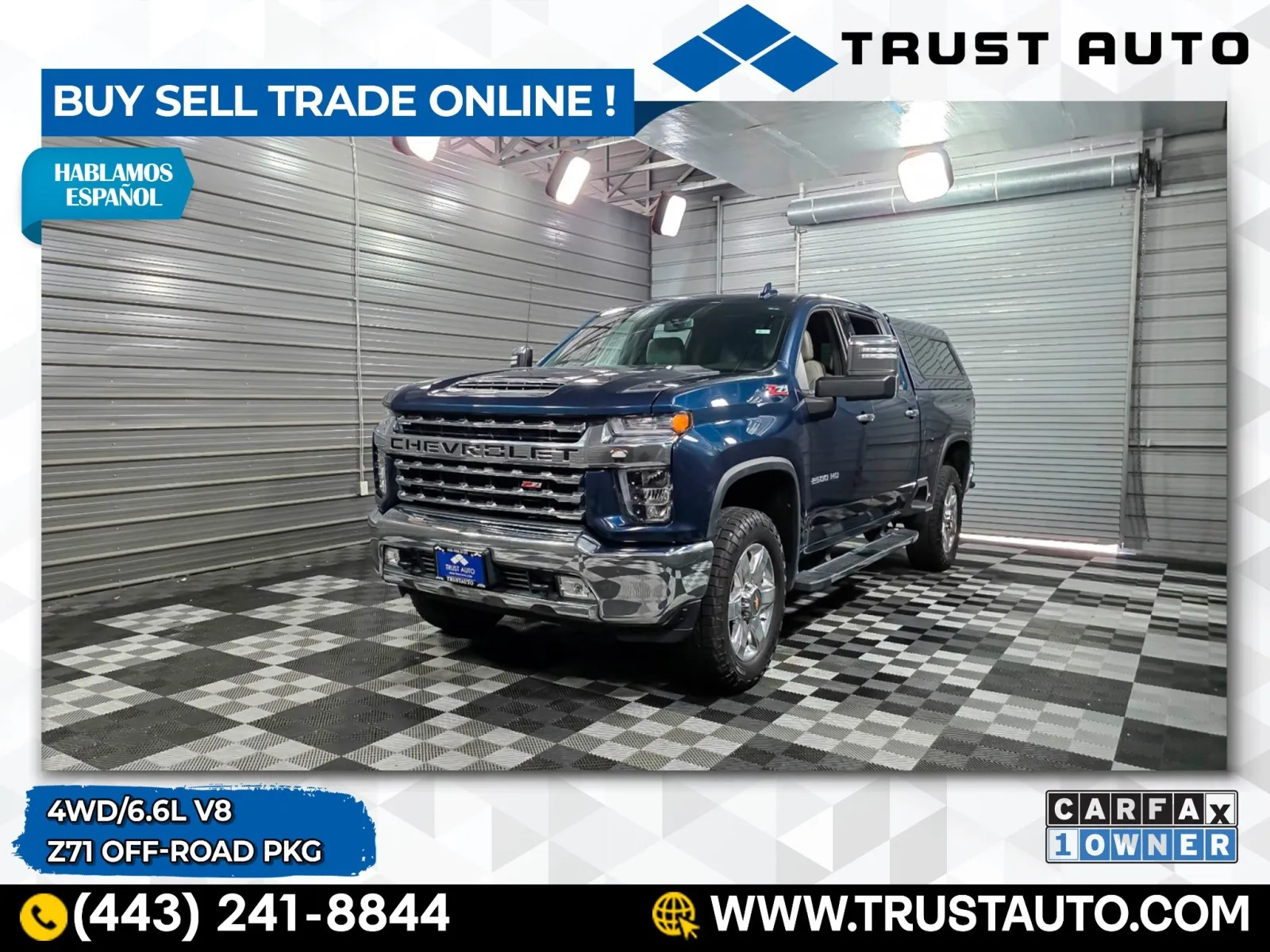 2022 Chevrolet Silverado 2500HD LTZ 4WD Crew Cab 6.6 V8 Pickup Truck w/Z71 Off-Road Pkg
