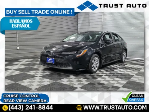 Black 2020 Toyota Corolla LE Sedan for sale in Sykesville, MD