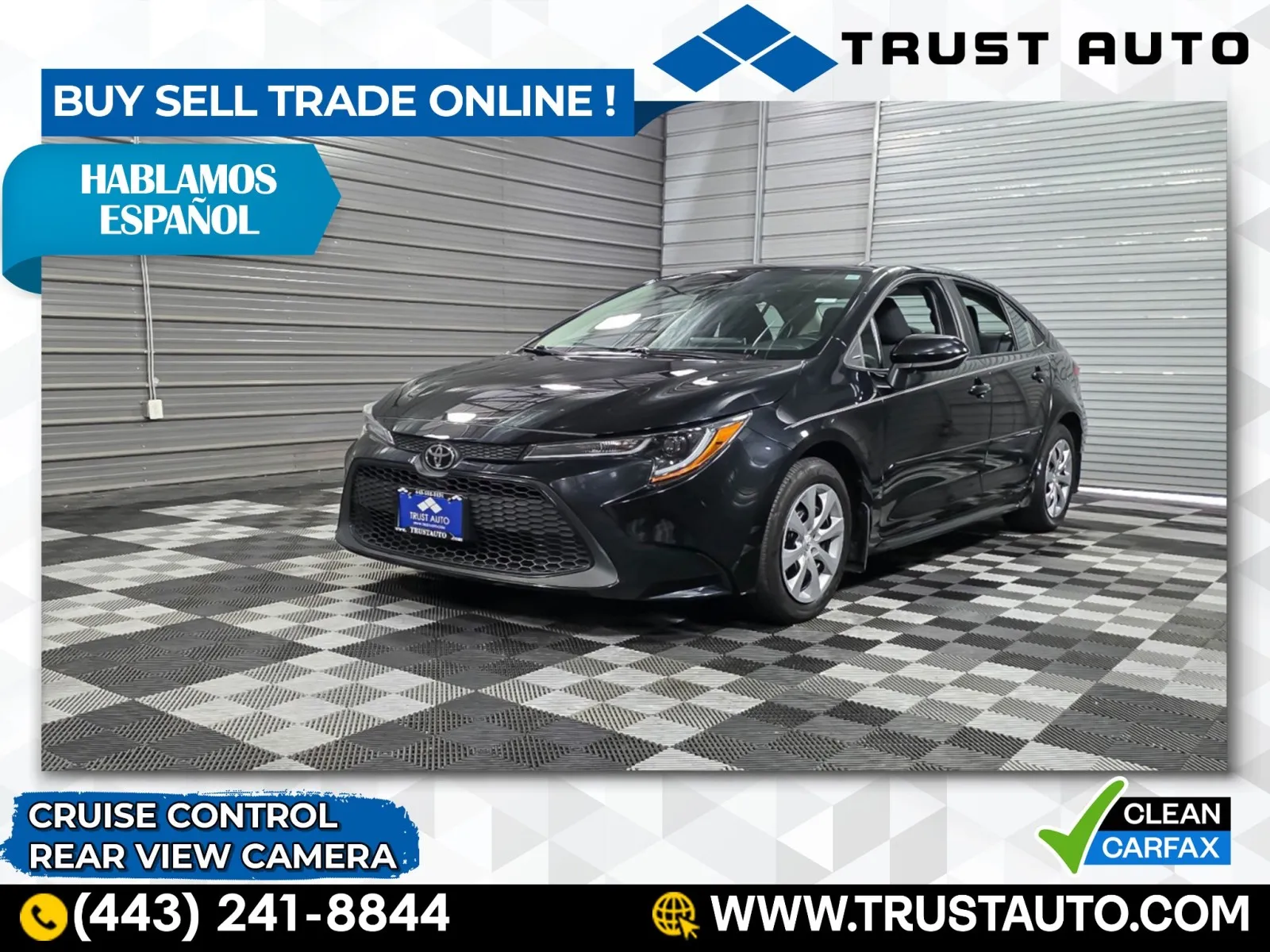 Black 2020 Toyota Corolla LE Sedan for sale in Sykesville, MD