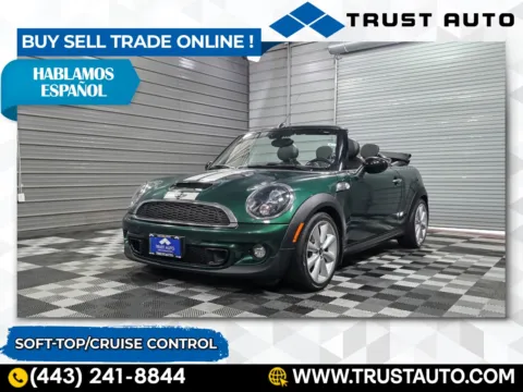 Green 2015 MINI Cooper S Soft-Top Convertible for sale in Sykesville, MD