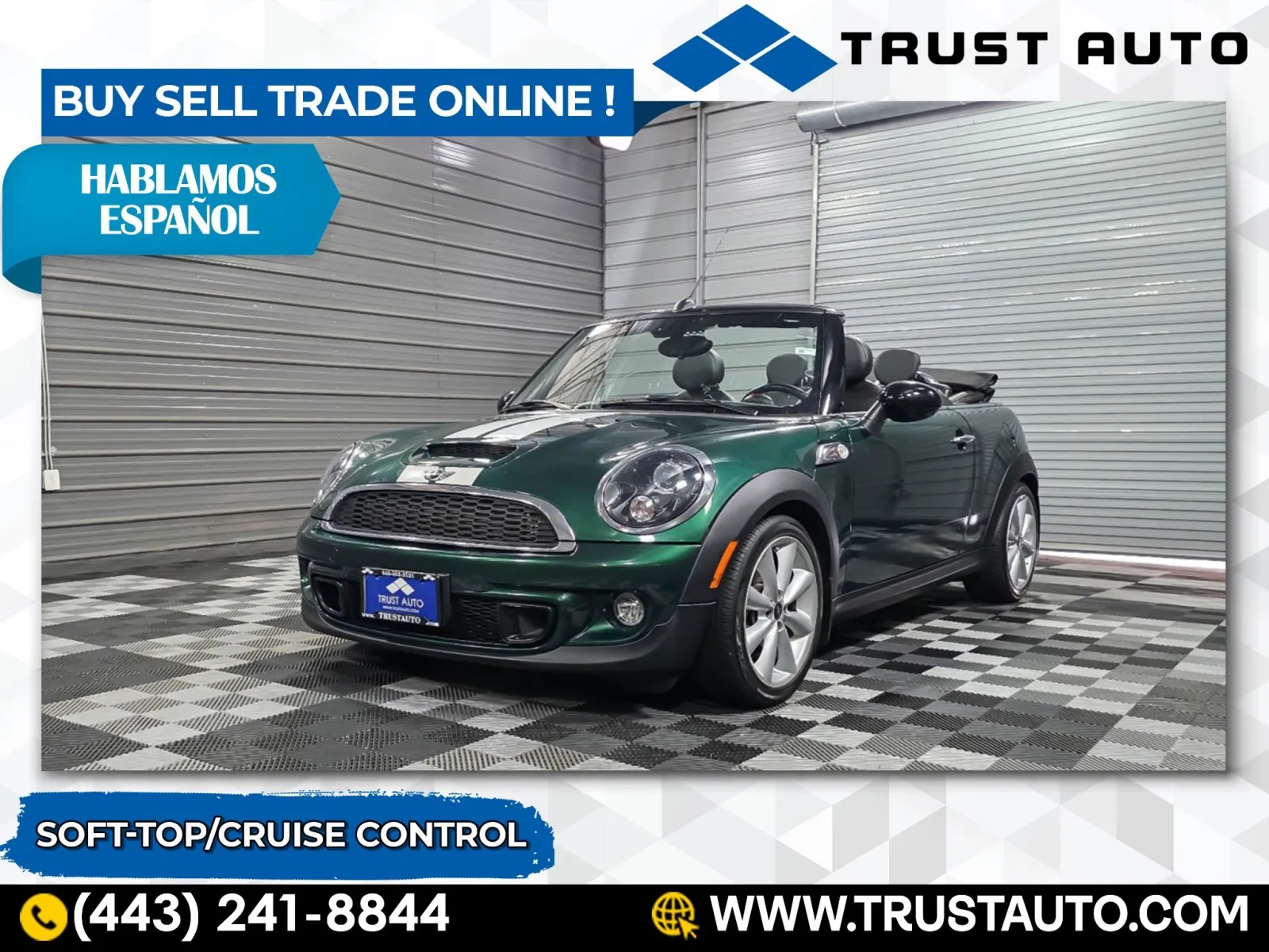 Green 2015 MINI Cooper S Soft-Top Convertible for sale in Sykesville, MD