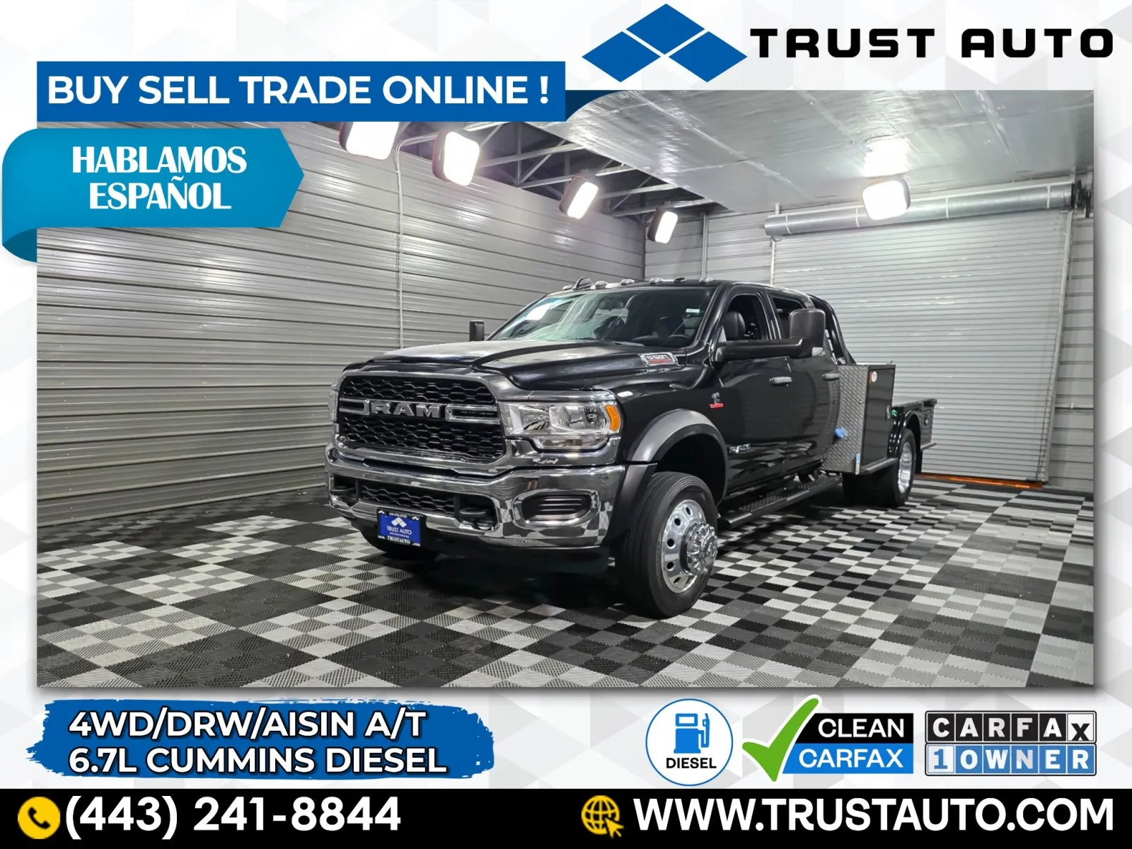 Black 2021 Ram 5500 Chassis Tradesman Crew Cab 4WD for sale in Sykesville, MD