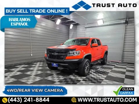 Orange 2019 Chevrolet Colorado ZR2 4WD Crew Cab Pickup Truck for sale in Sykesville, MD