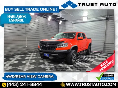 Orange 2019 Chevrolet Colorado ZR2 4WD Crew Cab Pickup Truck for sale in Sykesville, MD
