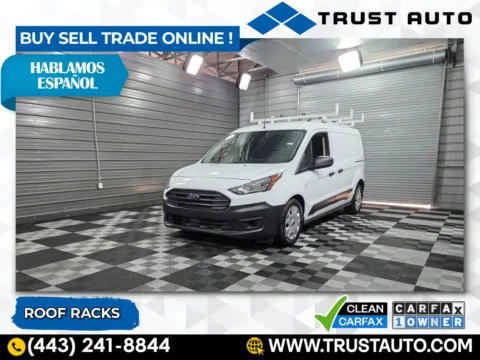 White 2022 Ford Transit Connect XL LWB Minivan/Van w/Roof Racks for sale in Sykesville, MD