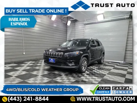 Black 2020 Jeep Cherokee Latitude Plus 4WD SUV for sale in Sykesville, MD