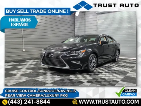 Black 2017 Lexus ES 350 4-Door Sedan w/Luxury Pkg for sale in Sykesville, MD