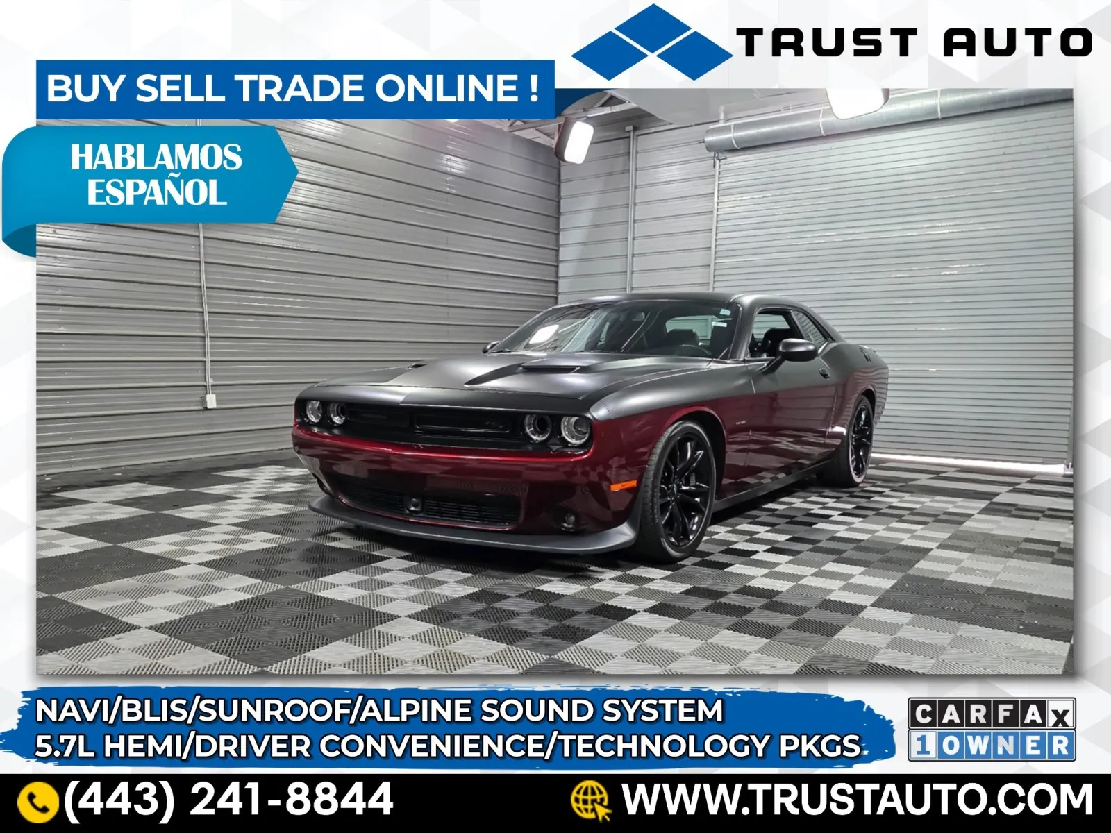 Red 2018 Dodge Challenger R/T Plus 5.7L Hemi Coupe for sale in Sykesville, MD