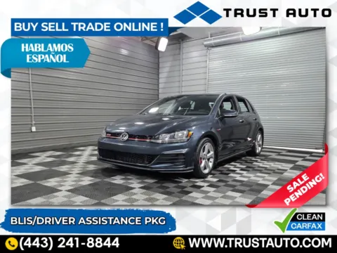 Blue 2020 Volkswagen Golf GTI S Hatchback for sale in Sykesville, MD