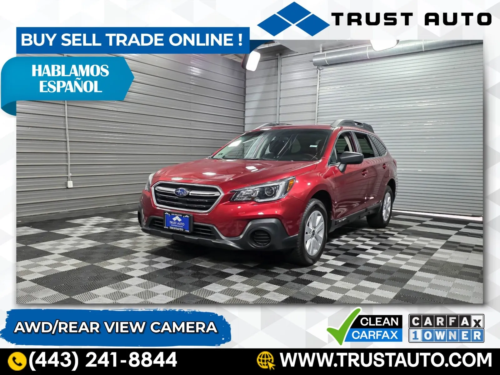 Red 2018 Subaru Outback AWD SUV for sale in Sykesville, MD