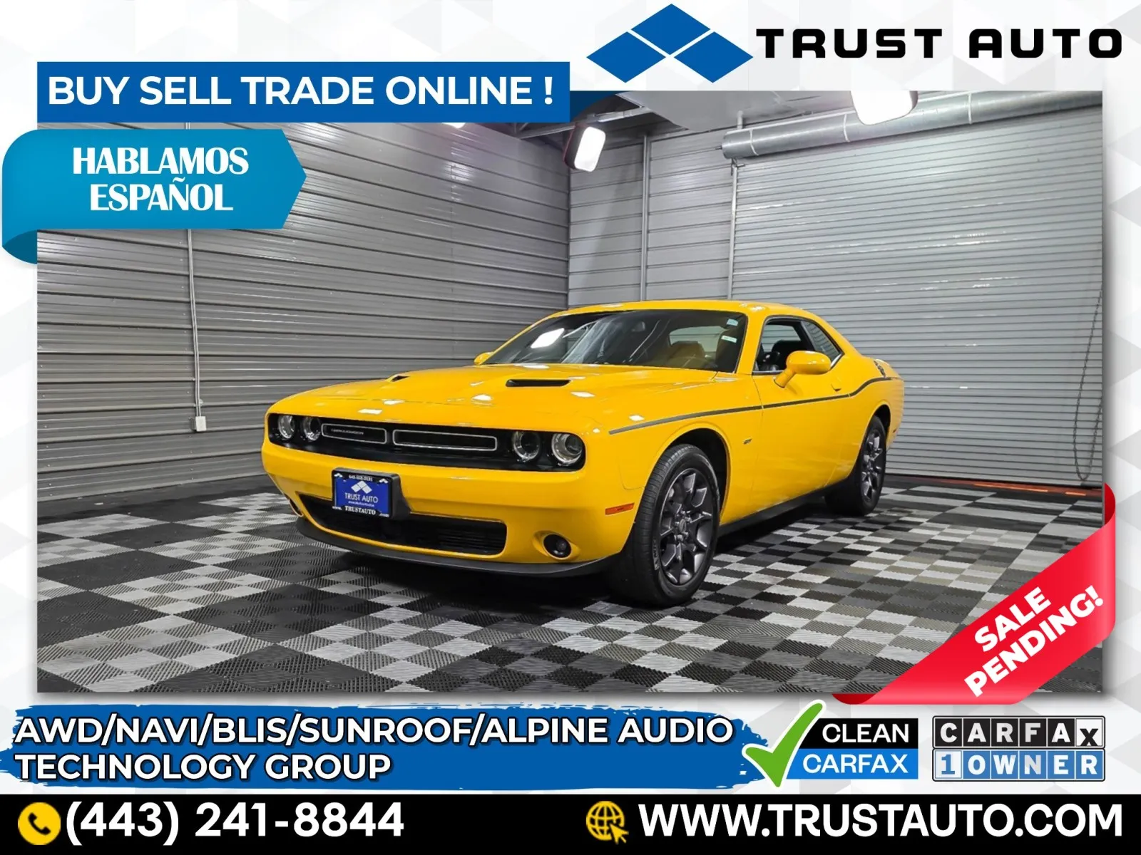 2018 Dodge Challenger GT AWD Coupe w/Technology Group for sale in Sykesville, MD